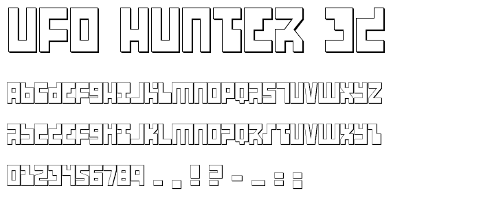 UFO Hunter 3D font